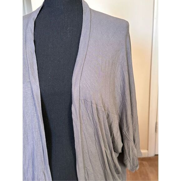 Danskin Open Front Dark Grey Duster Cardigan Sz Small - Picture 3 of 8